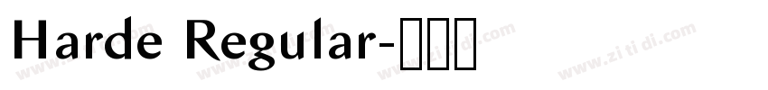 Harde Regular字体转换
